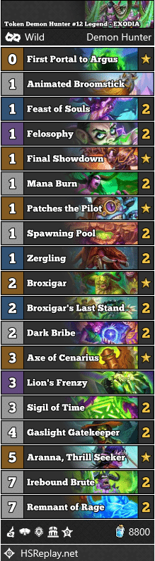Token Demon Hunter #12 Legend - EXODIA