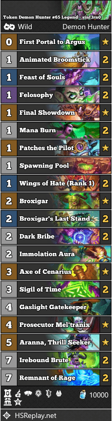 Token Demon Hunter #65 Legend - sinf3rn0