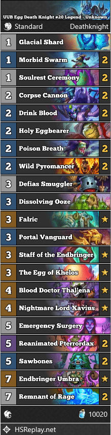 UUB Egg Death Knight #20 Legend - Unknown