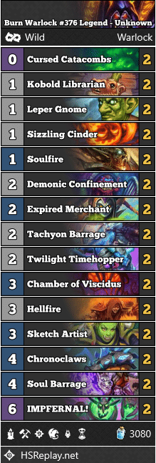 Burn Warlock #376 Legend - Unknown