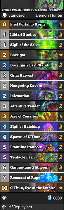 C'Thun Demon Hunter #249 Legend - Unknown