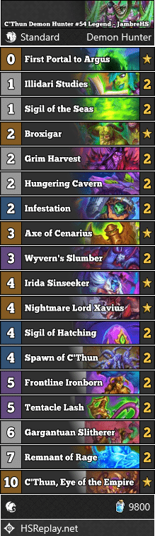 C'Thun Demon Hunter #54 Legend - JambreHS