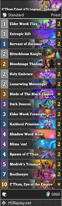 C'Thun Priest #75 Legend - Unknown