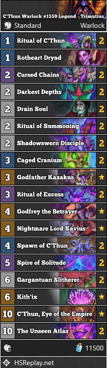C'Thun Warlock #1559 Legend - Trimutius