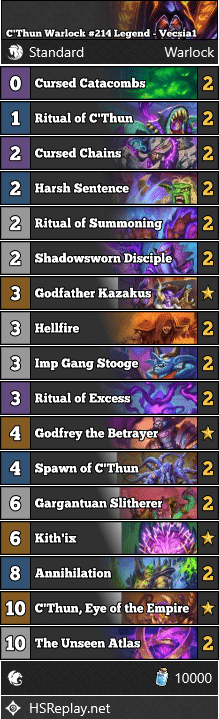 C'Thun Warlock #214 Legend - Vecsia1