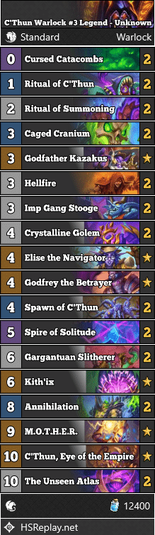 C'Thun Warlock #3 Legend - Unknown