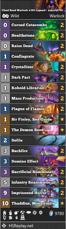Chad Seed Warlock #395 Legend - ataru56789