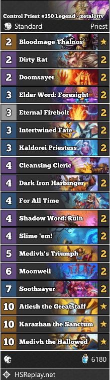 Control Priest #150 Legend - zetalottv