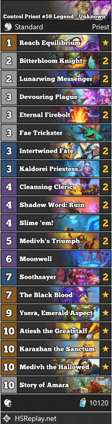 Control Priest #59 Legend - Unknown