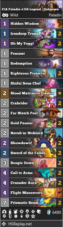 CtA Paladin #356 Legend - Unknown