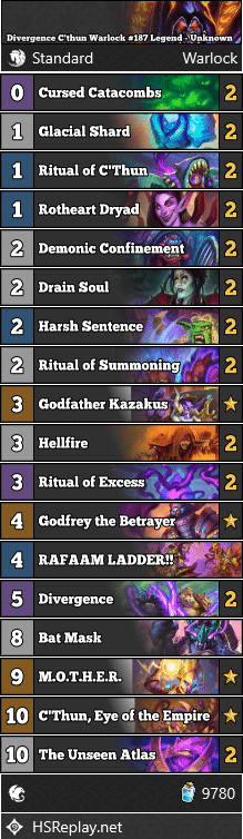 Divergence C'thun Warlock #187 Legend - Unknown
