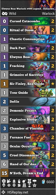 Elwynn Boar Warlock #494 Legend - Unknown