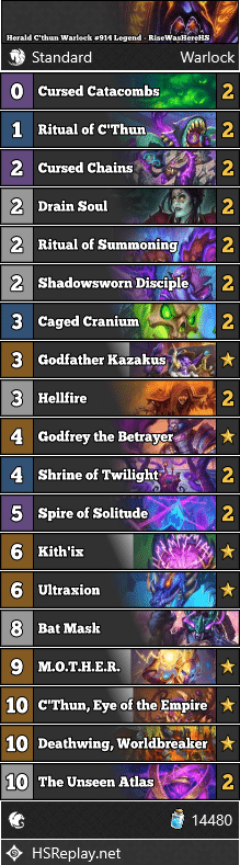 Herald C'thun Warlock #914 Legend - RiseWasHereHS