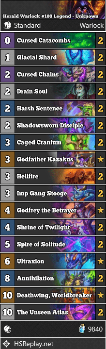 Herald Warlock #180 Legend - Unknown
