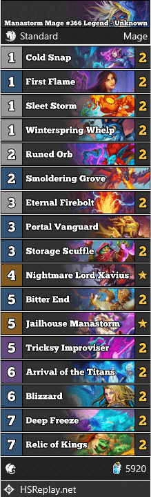 Manastorm Mage #366 Legend - Unknown