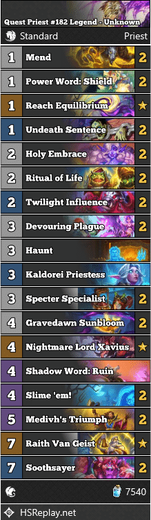 Quest Priest #182 Legend - Unknown