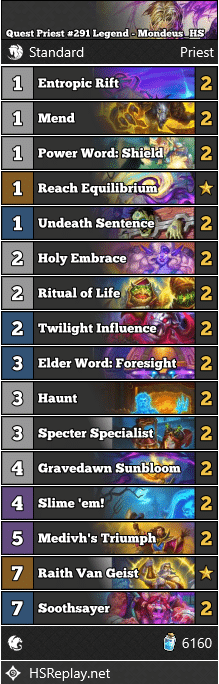 Quest Priest #291 Legend - Mondeus_HS