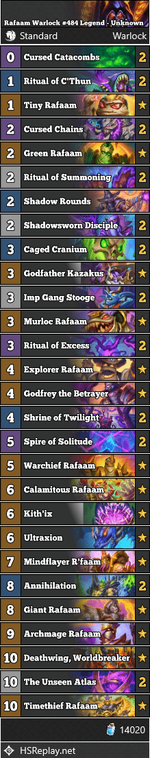 Rafaam Warlock #484 Legend - Unknown