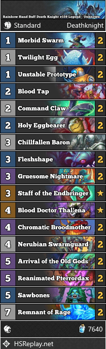 Rainbow Hand Buff Death Knight #159 Legend - Unknown