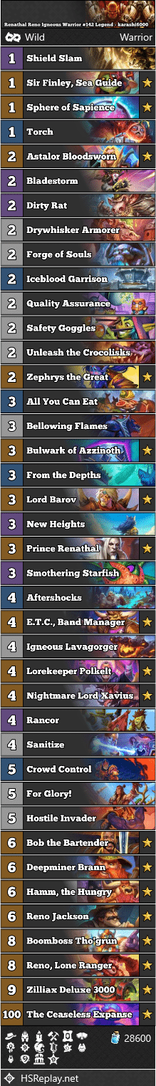 Renathal Reno Igneous Warrior #142 Legend - karashi6000