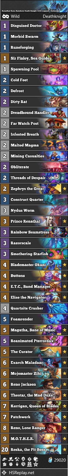 Renathal Reno Rainbow Death Knight #243 Legend - Unknown
