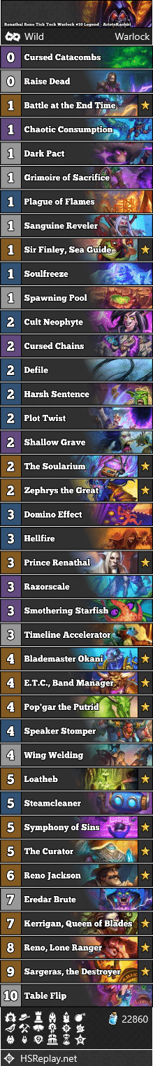 Renathal Reno Tick Tock Warlock #10 Legend - AriotoKashiri