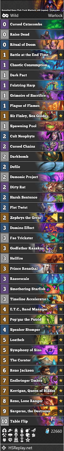 Renathal Reno Tick Tock Warlock #48 Legend - Unknown