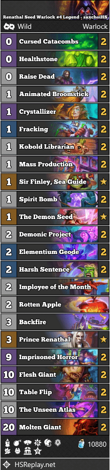 Renathal Seed Warlock #4 Legend - saxchoiHS