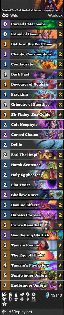 Renathal Tick Tock Warlock #3 Legend - _elemental_hs