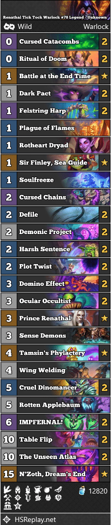 Renathal Tick Tock Warlock #78 Legend - Unknown
