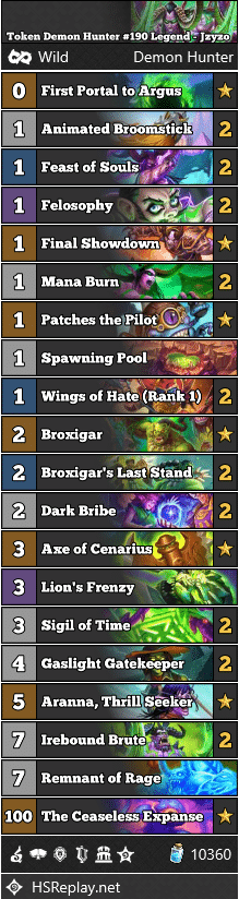 Token Demon Hunter #190 Legend - Jzyzo