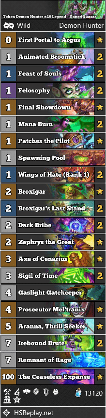 Token Demon Hunter #26 Legend - UnnerfQuasar