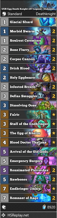 UUB Egg Death Knight #87 Legend - Unknown