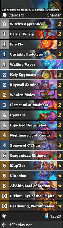 Zee C'Thun Shaman #253 Legend - Unknown