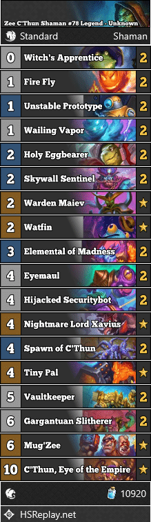 Zee C'Thun Shaman #78 Legend - Unknown