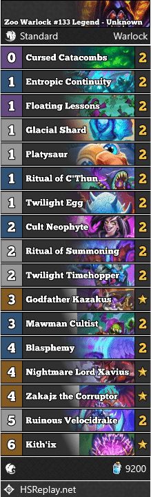 Zoo Warlock #133 Legend - Unknown