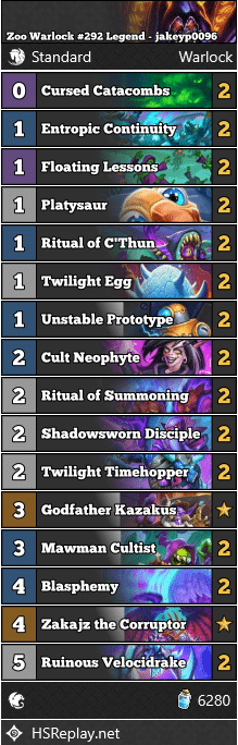 Zoo Warlock #292 Legend - jakeyp0096