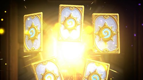 Hearthstone card pack opening